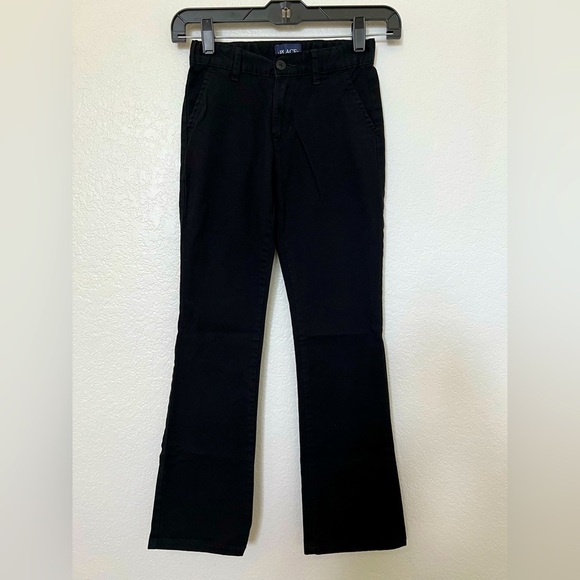 Girls Children’s Place black chino pants slacks.  Size 10 slim. - Picture 1 of 8